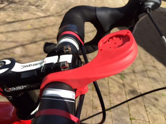 TUFF LUV Lollipop Mount E4_40 for Garmin Edge GPS Bike Handlebar Computer Mount Adapter - Red - Image 4