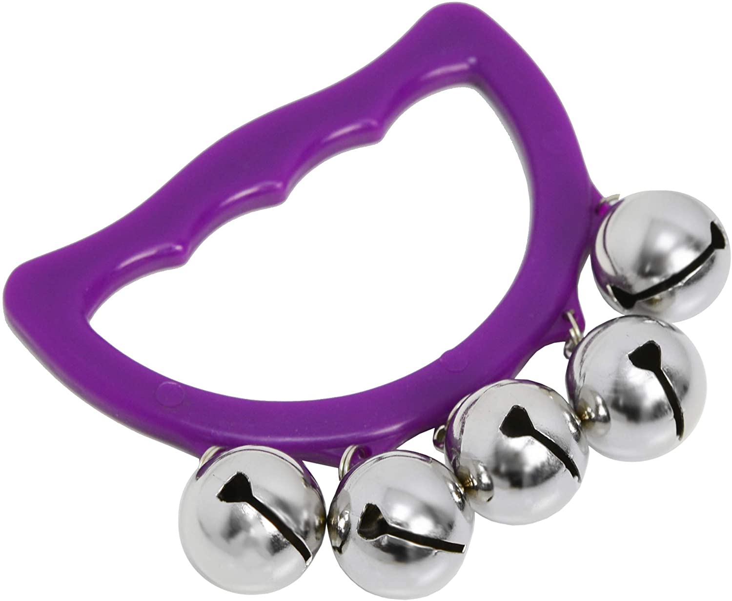 AStar 5 Bell Jingle Shaking Sleigh Bell Handbell with Purple Plastic