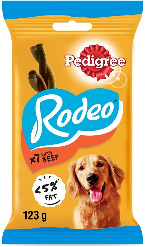 Pedigree Rodeo - Dog Treats with Beef, 84 Sticks, 12 x 123 g