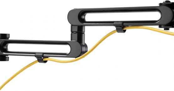 StarTech Desk Mount Dual Monitor Arm - Desk Clamp VESA Compatible Monitor Mount for up to 32 inch Displays - Ergonomic Articulating Monitor Arm - Height Adjustable/Tilt/Swivel/Rotating (ARMDUAL3) - Image 4
