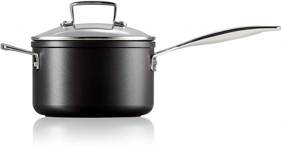 Le Creuset Toughened Non-Stick Saucepan Set with Lids- 3 Pieces, Ø 16, 18, 20 cm, Black - Image 3