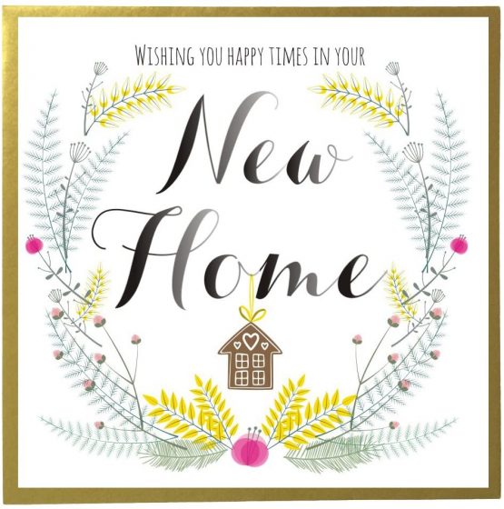 Claire Giles Quill Gingerbread House New Home Greeting Card, Green, QUI053