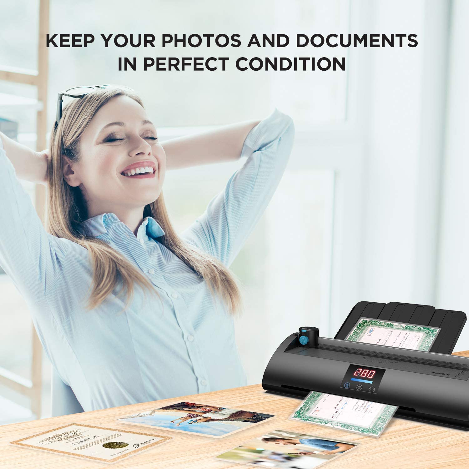 ABOX A4 Laminator, Pixseal II Laminator Machine with Jam Release