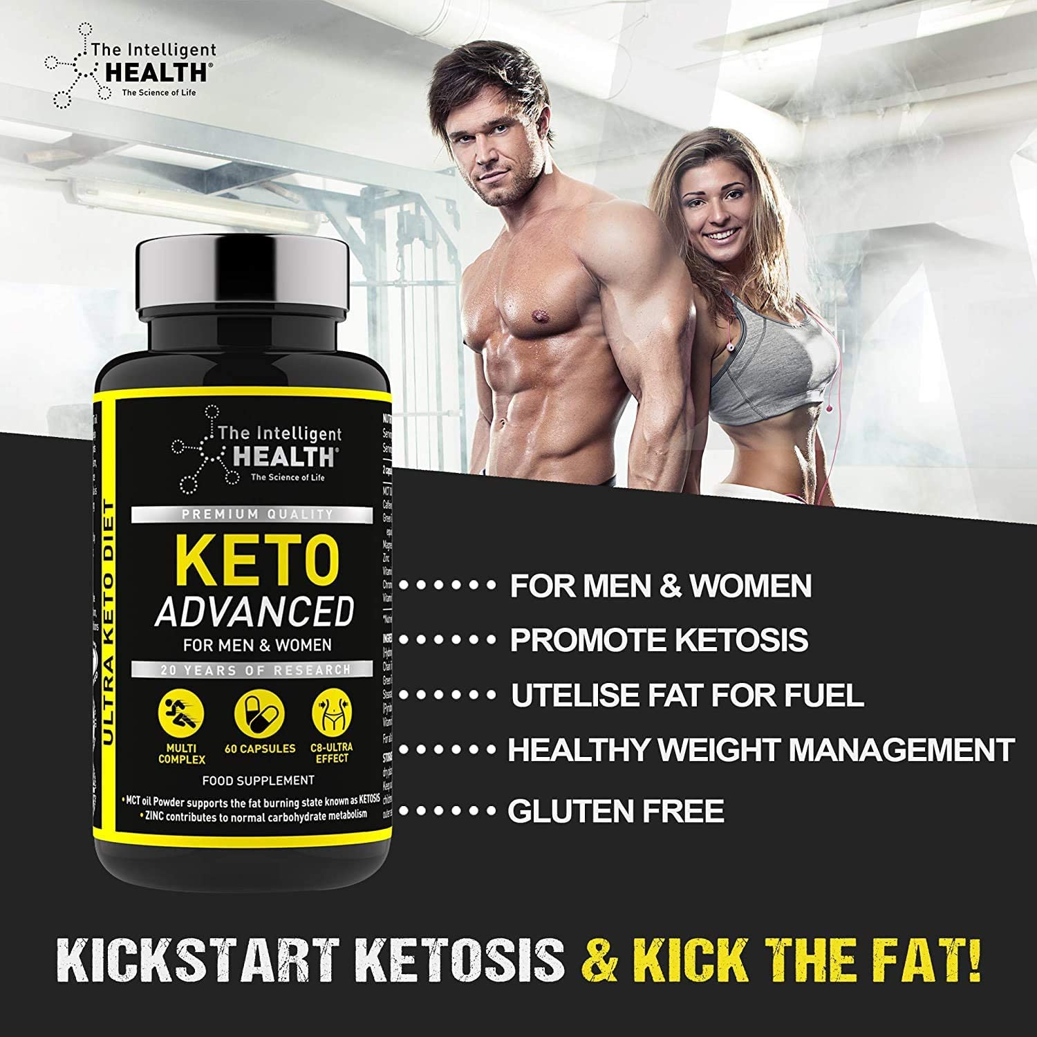 The Intelligent Health Keto Advanced, Keto Diet Capsules with Electrolytes, C8 MCT Oil Food Supplement - Image 4