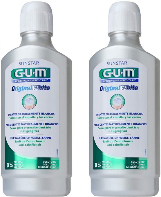 2X GUM Original White Mouthwash 500ml (2X 500ml Bottle) Double Pack