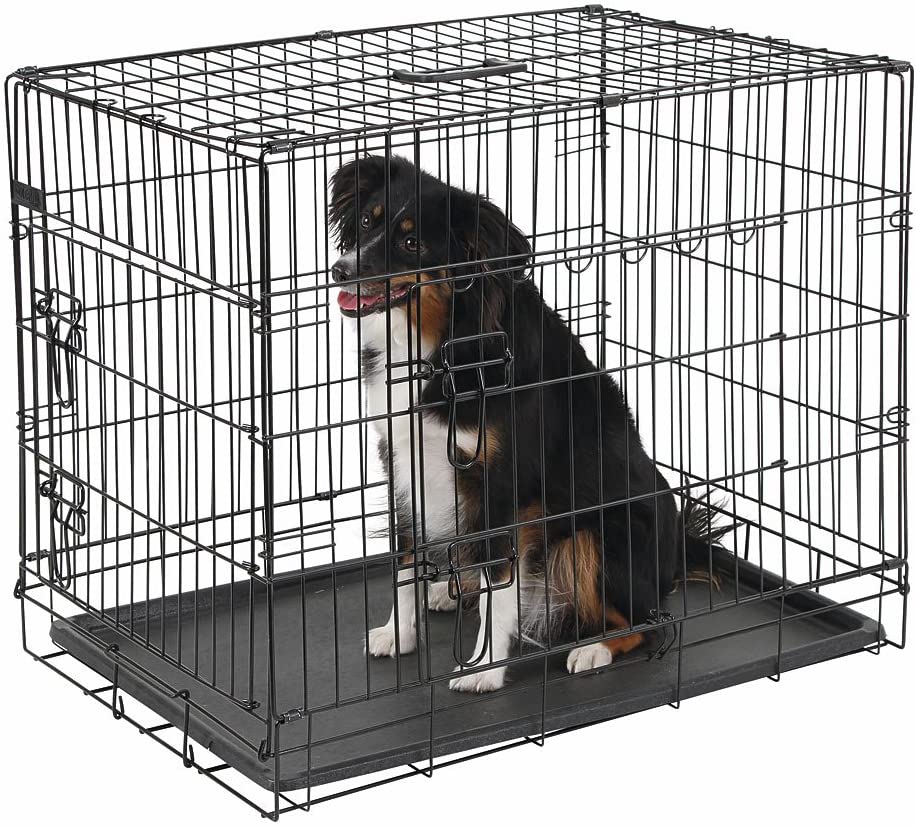 Kerbl Straight Front Dog Cage Collapsible 2 Doors, 92 x 63 x 74 cm, Black, 92 cm L x 63 cm W x 74 cm H - Image 2