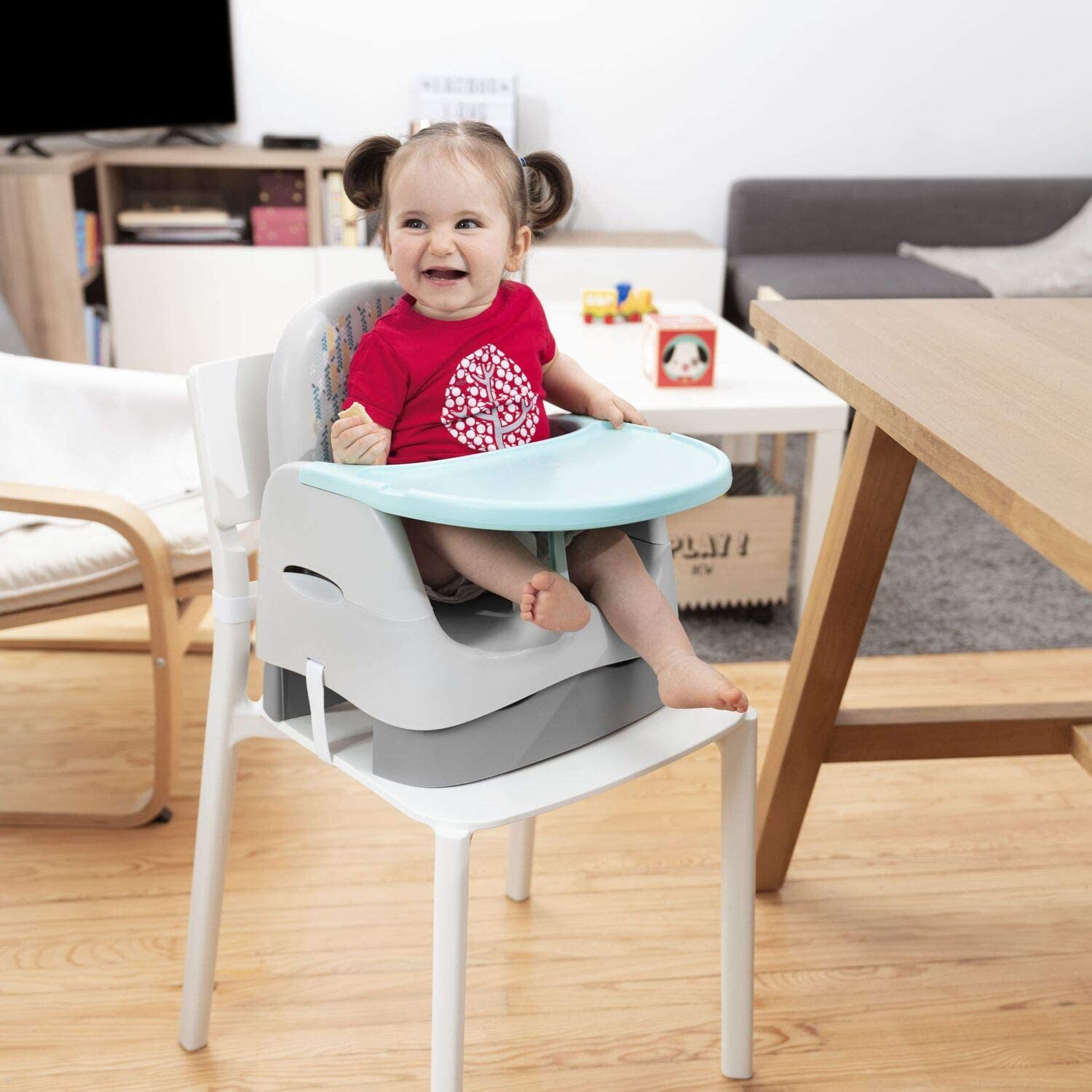 Badabulle Trendy - Booster Seat - Comfortable - Compact - Adjustable Folding - Detachable Tray - From 6 to 24/36 m - Up to 15 kg - Image 2