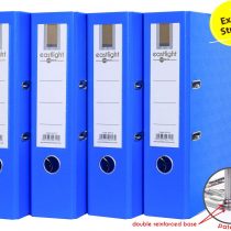 Eastlight A4 Extra Strong Blue Lever Arch Files Plastic on Board Folder Document Storage (Pack of 4)