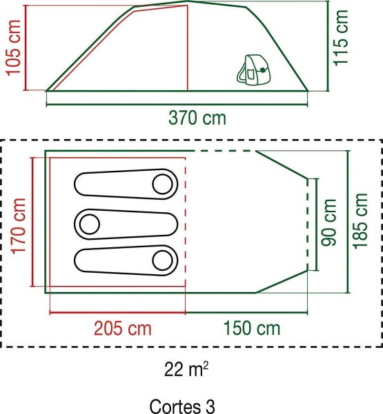 Coleman Cortes Tent, Absolutely Waterproof Lightweight Camping Tent with Sewn-in Groundsheet - Image 3