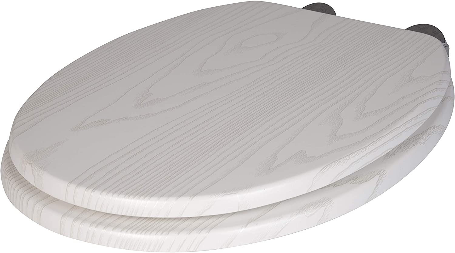 Croydex Maitland Wooden Toilet Seat White Oak - Image 3