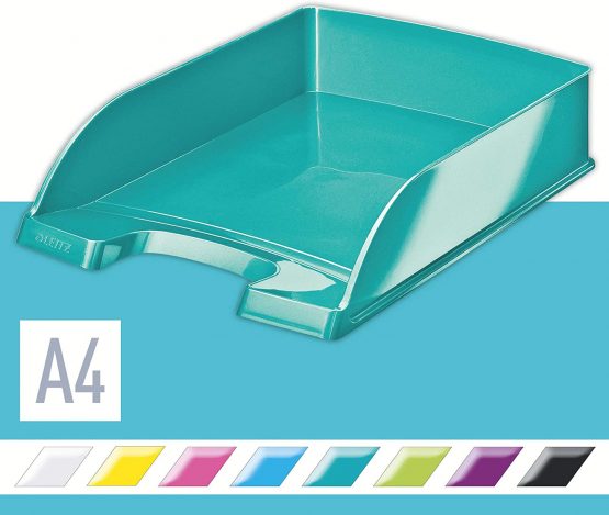 Leitz A4 Letter Tray, Ice Blue, WOW Range, 52263051