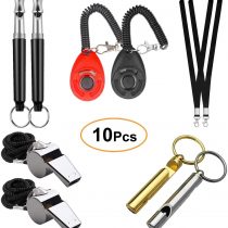 jiuhao Dog Training Whistles， Professional Ultrasonic Dog Training Whistle with Lanyard & Adjustable Frequencies，Stop Barking Teach Commands and Pet Behavior Control Dog Whistle
