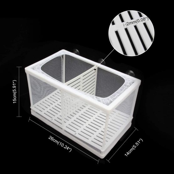SENZEAL Aquarium Fish Breeding Net Fish Isolation Breeder Hatchery Incubator Mesh with 3pcs Pipette for Aquarium Tank(Large) - Image 2
