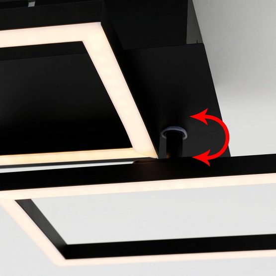 Briloner Leuchten - LED Ceiling Light, dimmable Ceiling lamp, incl. Remote Control, incl. Colour Temperature Control, incl. Night Light Function and Timer, Black, 1100 x 248 x 78 mm (LxWxH) - Image 4