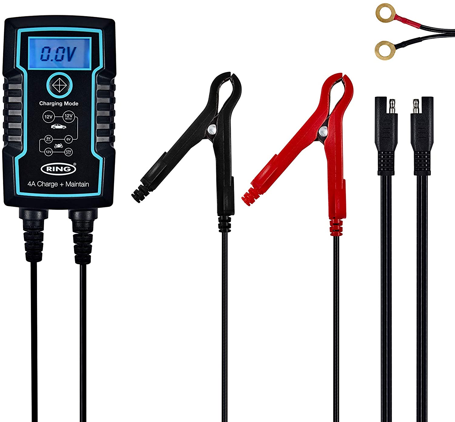 Ring Automotive - RSC804 Smart Car Battery Charger 6V 12V 4A, Black - Image 3
