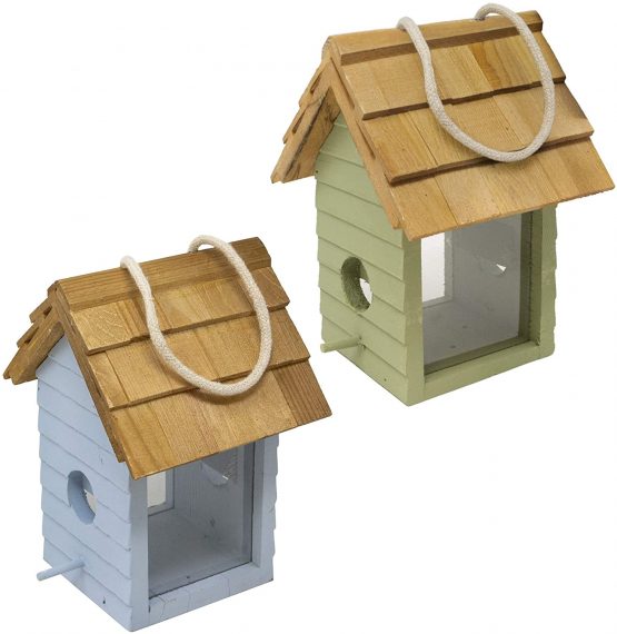 Gardman A04334 Beach Hut Seed Feeder - Green/blue