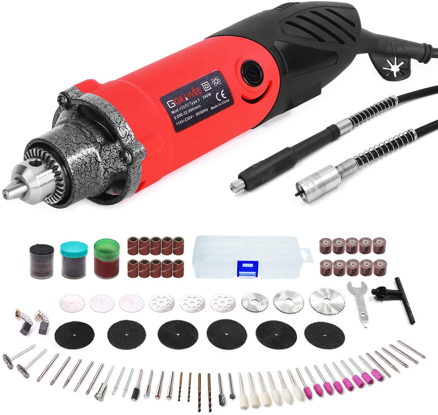 GOXAWEE Rotary Tool Kit, 240W Multi-Functional Mini Electric Die ...