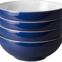 Denby 405048907 Elements Dark Blue 4 Piece Cereal Bowl Set