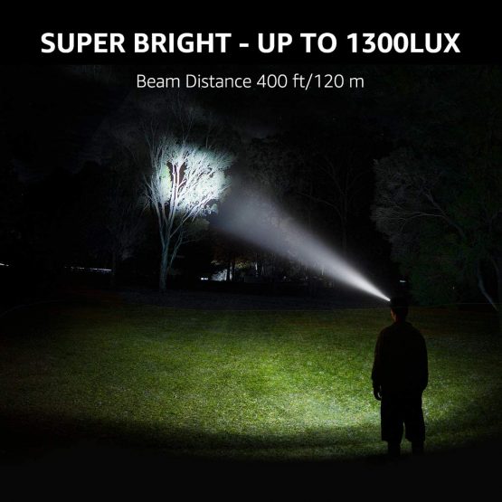 LE Head Torch, [2 Pack] Super Bright 1300L LED Headlamp with 6 Lighting Modes, Waterproof, Battery Powered LED Lightweight Headlight for Cycling Running Camping for Kids Adults - Image 4