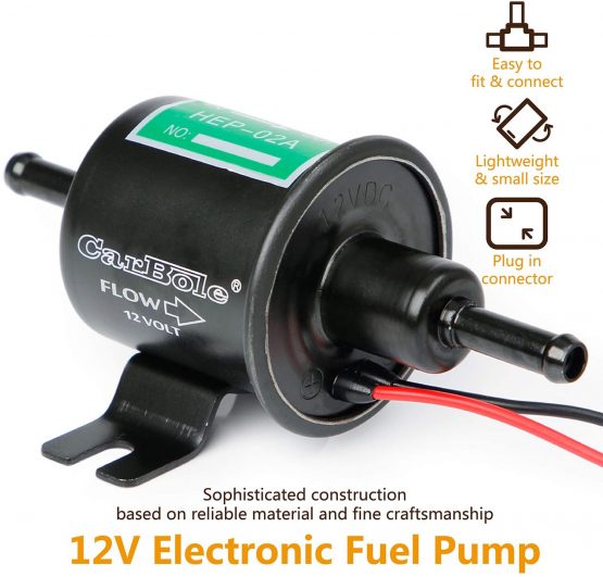 UNIVERSAL 12V Gas Diesel Petrol Inline Electric Fuel Pump External Pump （4-7psi）380 Circle Copper Coils Current 1.0-2.0 A Model - HEP-02A - Image 2