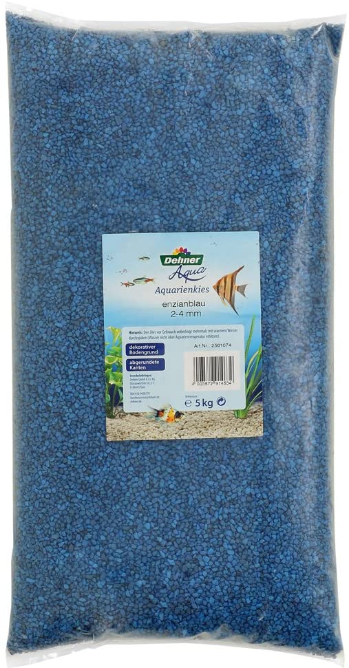 Dehner Aqua Aquarium Gravel 2-4mm 5kg Gentian Blue