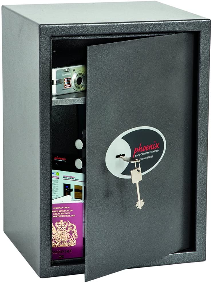 Phoenix Safe Company - SS0804K Vela Home & Office Security Safe, Graphite Grey, Size 4