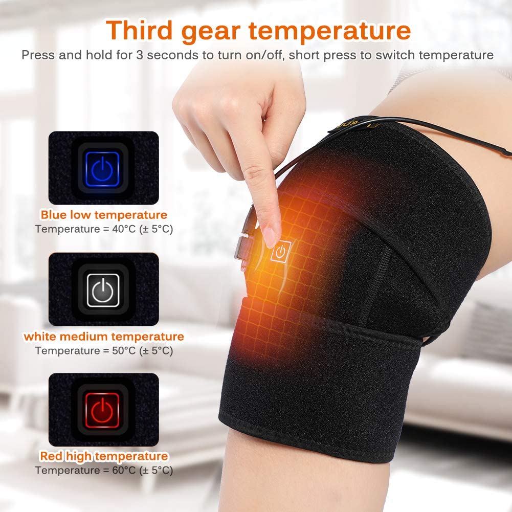DOACT Heated Knee Pad, USB Knee Support Brace for Arthritis, Electric