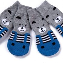 Harfkoko Pet Heroic 6 Sizes Anti-Slip Knit Dog Socks&Cat Socks with Rubber Reinforcement, Anti-Slip Knit Dog Paw Protector&Cat Paw Protector for Indoor Wear, Suitable for Small&Medium&Large Dogs&Cats