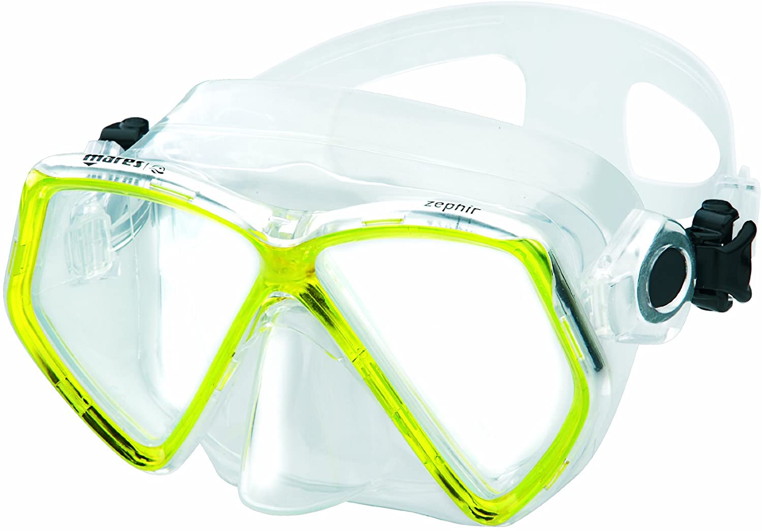 Mares Zephir Unisex Snorkelling Mask - Yellow, GURYLCL