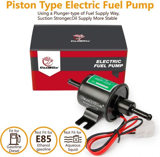UNIVERSAL 12V Gas Diesel Petrol Inline Electric Fuel Pump External Pump （4-7psi）380 Circle Copper Coils Current 1.0-2.0 A Model - HEP-02A - Image 4
