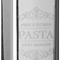 Premier Housewares 507635 Stainless Steel Chai Pasta Canister Silver H31 x W9 x D9cm
