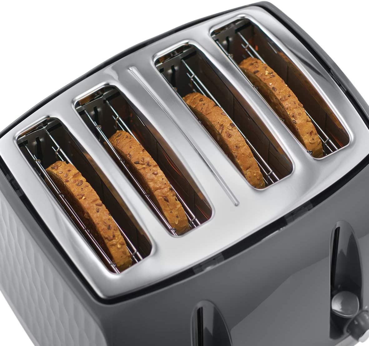 Russell Hobbs Honeycomb 4 Slice Toaster (Independent & Extra wide slots with high lift, 6 Browning levels - Image 4