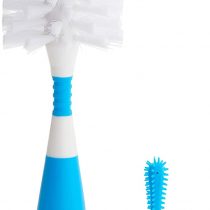 Munchkin Deluxe Bottle and Teat Brush with Textured, Easy-Grip Handle, Blue, 90 g