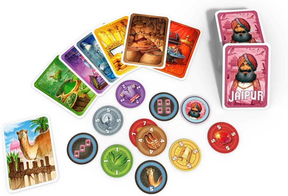 Asmodee - Jaipur Board Game for 2 Players, 10+ Years, Italian Edition, Multi-coloured, 13 cm x 4 cm x 18 cm - Image 2