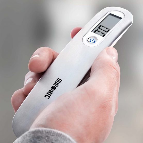 Duronic Luggage Scale White LS1013 Digital 50KG Capacity for Bag | Suitcase | Travel | Digital | Scales Weight with Straps and Batteries for Travel | Outdoor | Home - Image 4