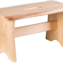 axentia Wooden Step Stool - 100% FSC Certified Fir Wood, Rustic Vintage Step Stool for Adults and Children - Wooden Footstool 40 x 20 x 22cm