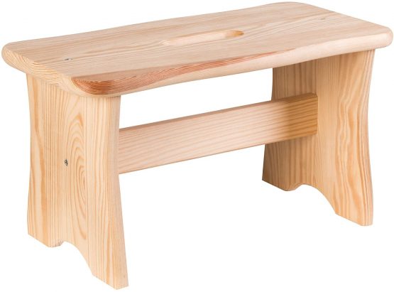 axentia Wooden Step Stool - 100% FSC Certified Fir Wood, Rustic Vintage Step Stool for Adults and Children - Wooden Footstool 40 x 20 x 22cm
