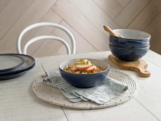 Denby 405048907 Elements Dark Blue 4 Piece Cereal Bowl Set - Image 2