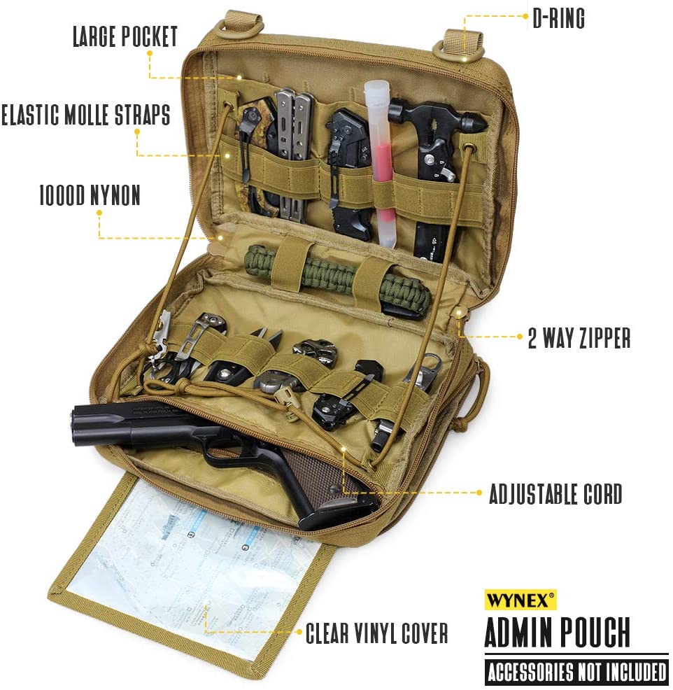 WYNEX Tactical Molle Admin Pouch of Laser Cut Design - Image 2