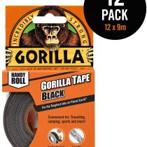 Gorilla Tape Handy Roll Black 25mm x 9m (Pack of 12)