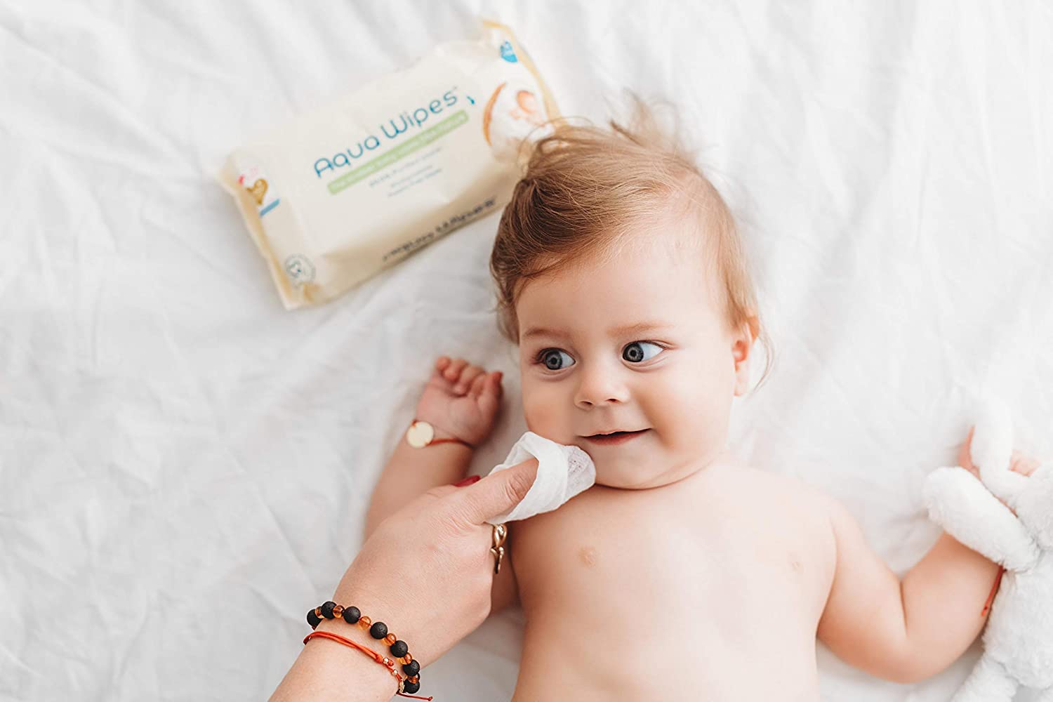 Aqua Wipes Baby Wipes, (Printed Carton of 12 x 64 Wipe