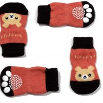Harfkoko Pet Heroic 6 Sizes Anti-Slip Knit Dog Socks&Cat Socks with Rubber Reinforcement, Anti-Slip Knit Dog Paw Protector&Cat Paw Protector for Indoor Wear, Suitable for Small&Medium&Large Dogs&Cats