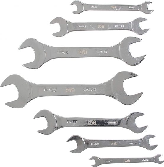 BGS 9019 | Double Open End Spanner Set | extra flat | 6 - 23 mm | 7 pcs.