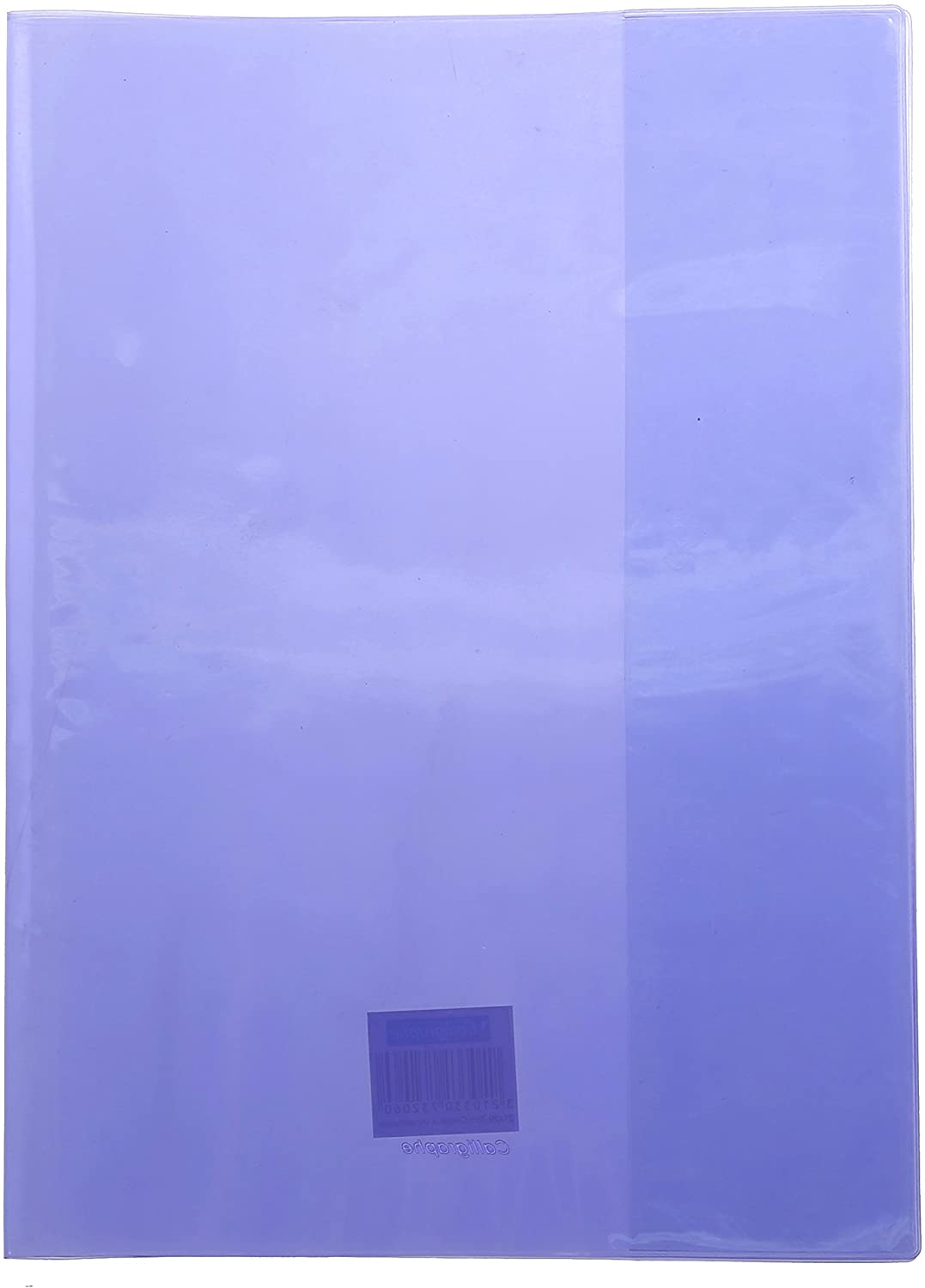 Calligraphe 73206C, Cristalux Violet Notebook Protector, A4 21x29.7 cm, 22/100th with Label Holder, Smooth Transparent PVC - Image 2