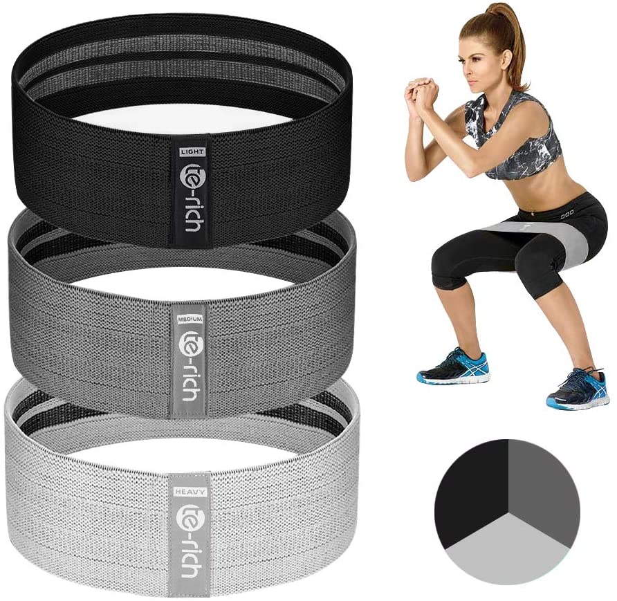 Resistance Bands, Fabric Booty Exercise Bands 3 Set