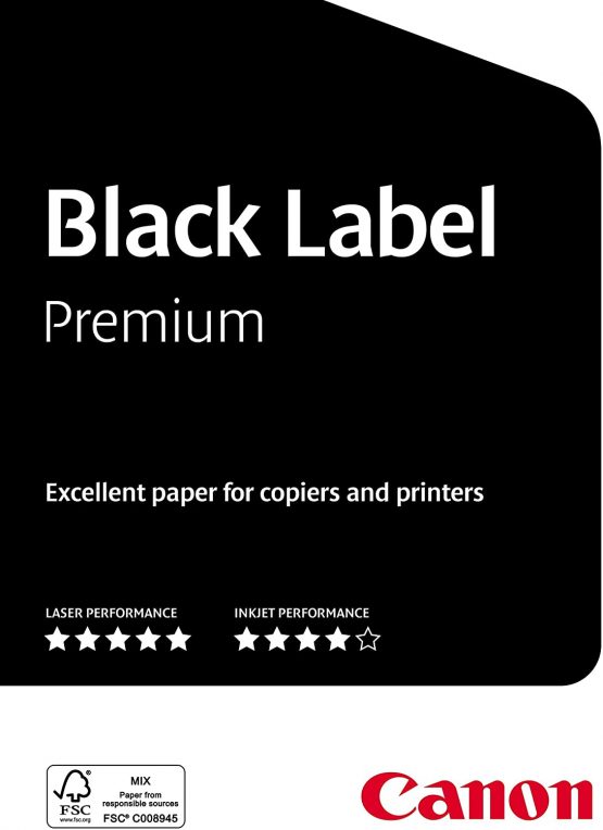 Canon Black Label Premium FSC A4 80gsm (5 x pack 500 sheets) White Copier, Laser, Inkjet Paper, 96603554 - Image 2