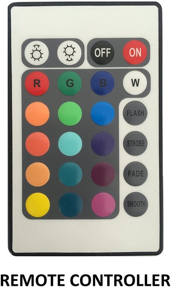 GreenBrokers Multi Changing LED Illuminated Planter (16 Colours) with Remote Control – (Height: 20 cm) - Image 2