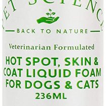 Pet Science Hot Spot Skin and Coat Liquid Foam to Soothe Itchy Skin on all Dogs and Cats (236 ml)