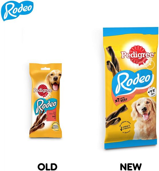 Pedigree Rodeo - Dog Treats with Beef, 84 Sticks, 12 x 123 g - Image 2