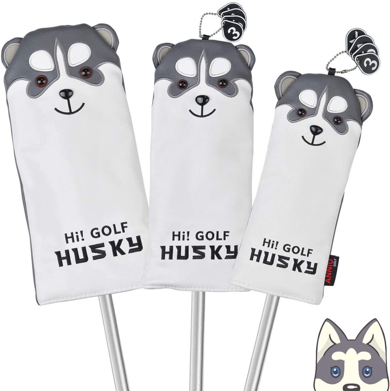 Lychee Golf Head Covers for Driver and Fairway Wood Golf Club, Lovely